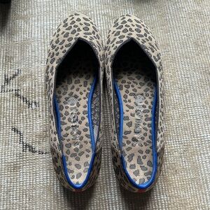 Rothy's Tan and Black Animal Print Flats- 10